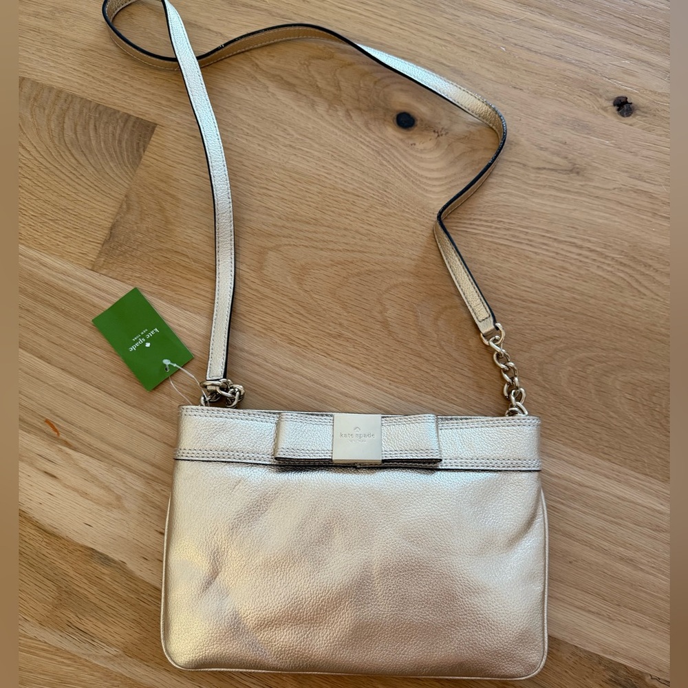 NWT Kate Spade Soft Gold Crossbody Bag
